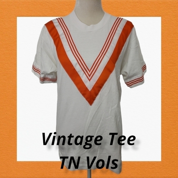Vintage Tee Cheer Single Stitch TN Vols Fan Wear by Screen Stars Best L EUC - Picture 1 of 12